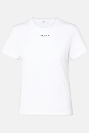 Alaïa AlaÃ¯a Printed cotton jersey T-shirt