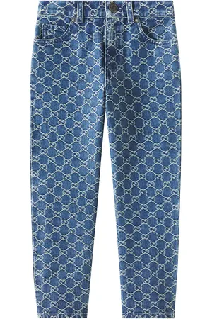Gucci GG denim jacquard straight jeans