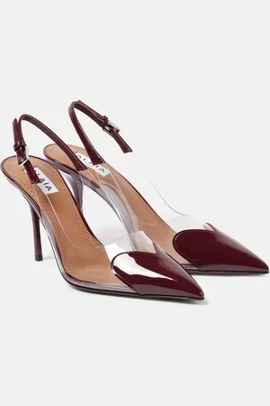 Alaïa AlaÃ¯a Le CÅur 90 leather and PU slingback pumps