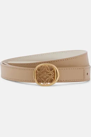 Loewe Anagram Ellipse reversible leather belt