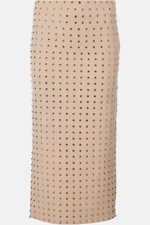 Sportmax Nome crystal-embellished midi skirt