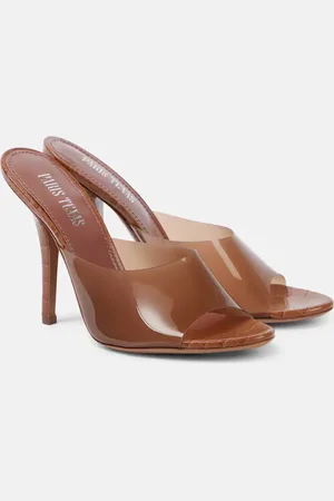 PARIS TEXAS Lorena 100 PVC and leather mules