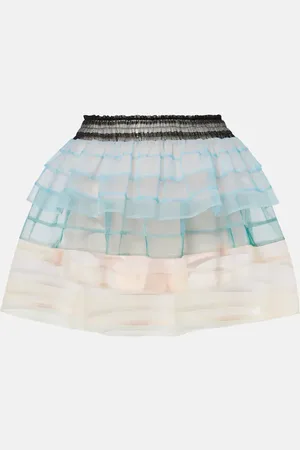 SUSAN FANG Striped tulle miniskirt