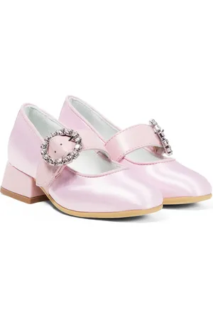 MONNALISA Dorothy embellished satin ballet flats