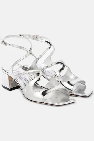 Jimmy Choo Azilia 45 metallic leather sandals