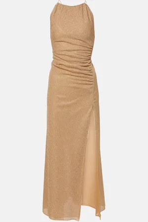 Oseree OsÃ©ree Glitter gathered maxi dress