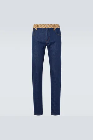 Gucci GG Canvas mid-rise tapered jeans