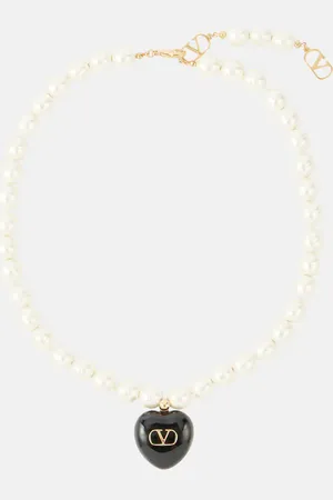 VALENTINO Coeur Royal faux pearl necklace