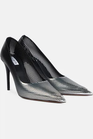 Alaïa AlaÃ¯a 90 ombrÃ© leather mesh pumps