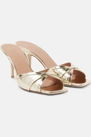 MALONE SOULIERS Perla 70 croc-effect leather mules