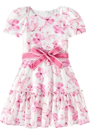 MONNALISA Printed cotton satin dress