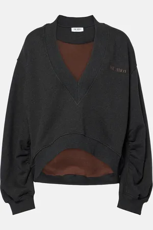 The Attico Logo cotton fleece sweatshirt