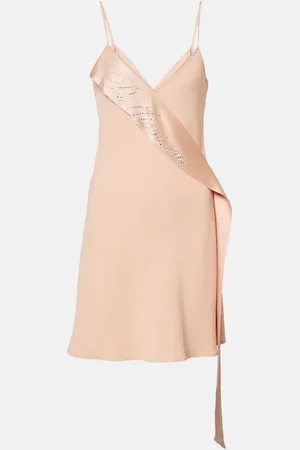 BLUMARINE Envers crystal-embellished logo slip dress