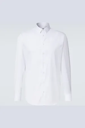 Giorgio Armani Cotton-blend poplin shirt