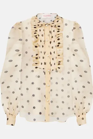 VALENTINO Polka-dot silk blouse