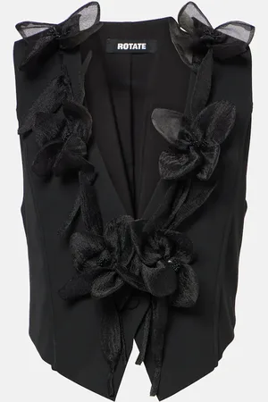ROTATE Floral-appliquÃ© waistcoat