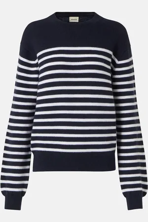 Khaite Viola striped cashmere-blend sweater
