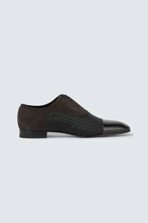 Christian Louboutin Greggo leather-trimmed Oxford shoes