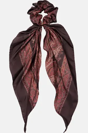 Saint Laurent Paisley silk satin scrunchie