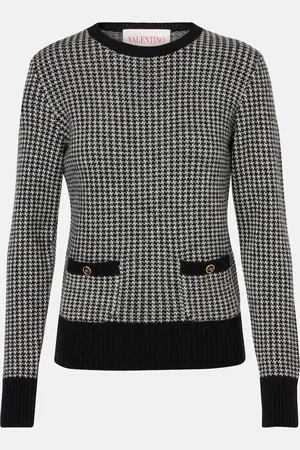 VALENTINO Houndstooth virgin wool sweater