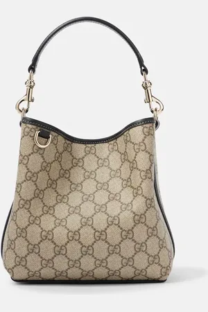 Gucci GG Canvas leather-trimmed tote bag