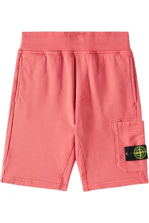 Stone Island Compass cotton fleece shorts