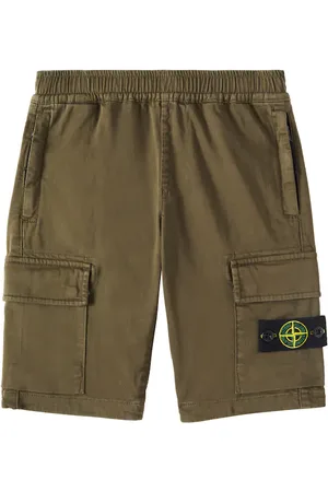 Stone Island Compass cotton cargo shorts