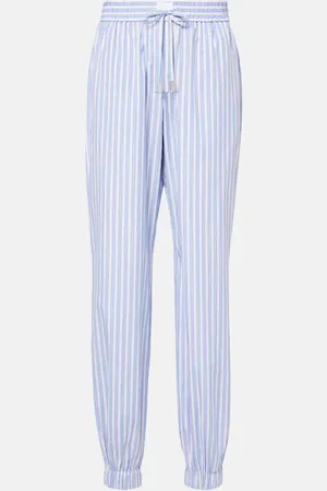 The Attico Striped cotton pajama pants
