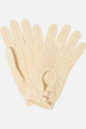 VALENTINO Pointelle virgin wool gloves