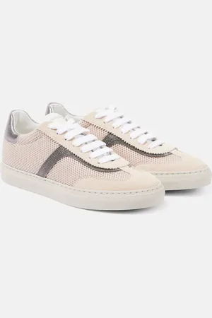 Brunello Cucinelli Monili suede and mesh sneakers