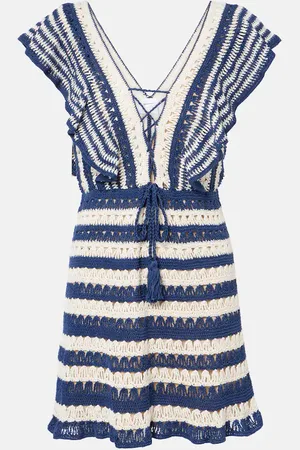 ANNA KOSTUROVA Farrah crochet cotton minidress