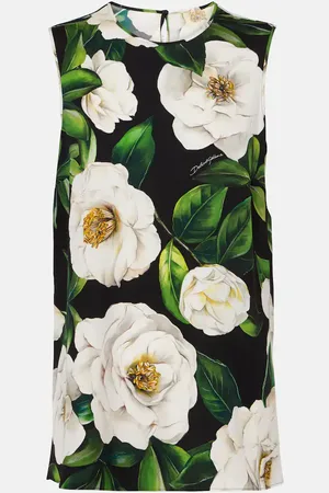 Dolce & Gabbana Floral silk-blend charmeuse top