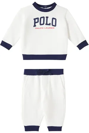 Ralph Lauren Baby logo cotton-blend sweatshirt and sweatpants set
