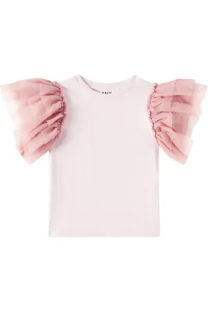 Molo Robyn ruffled tulle-trimmed cotton top