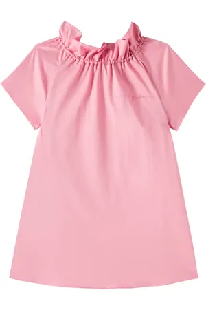Il gufo Ruffled cotton-blend dress