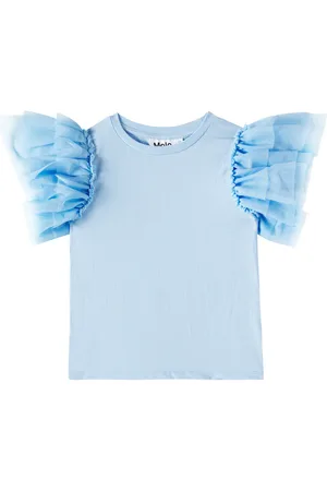 Molo Robyn ruffled tulle-trimmed cotton top