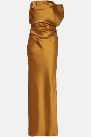 The Sei Draped silk satin gown