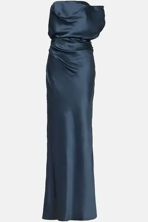 The Sei Draped silk satin gown