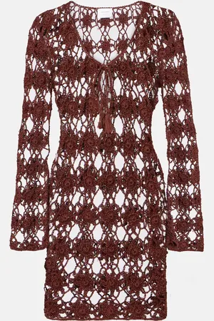 ANNA KOSTUROVA Crochet cotton minidress