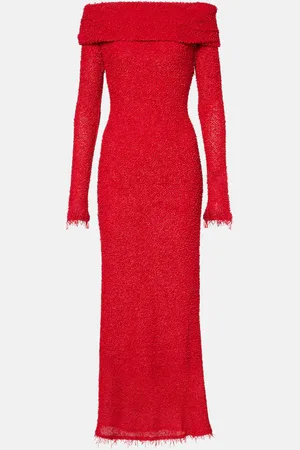 Isabel Marant Ormany jersey bouclÃ© maxi dress
