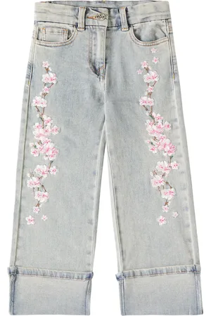 MONNALISA Embroidered jeans