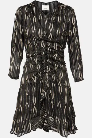 Isabel Marant Octavia snake-effect silk-blend minidress