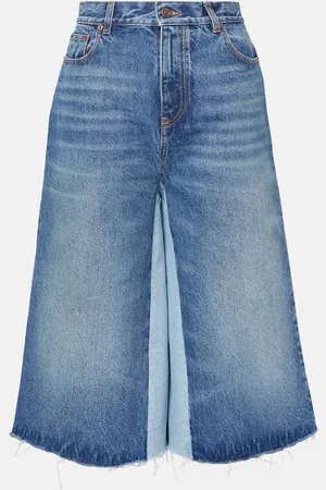 Chloé ChloÃ© Patchwork high-rise denim culottes