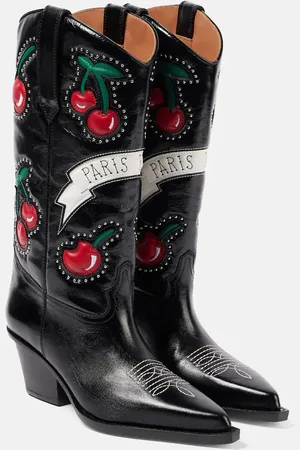 PARIS TEXAS 60 patch-appliquÃ© leather cowboy boots