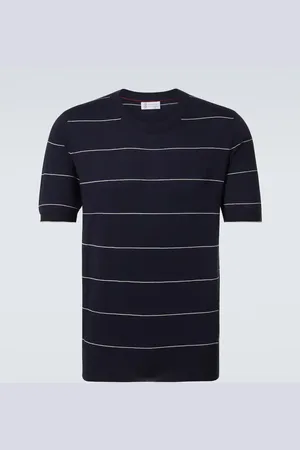 Brunello Cucinelli Striped cotton jersey T-shirt