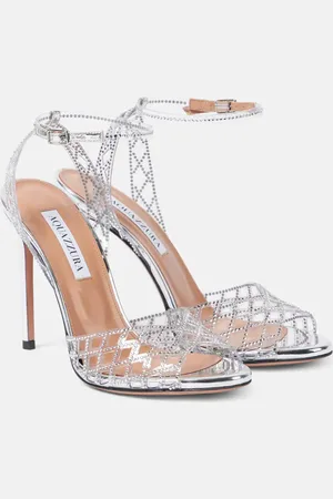 Aquazzura Lumiere 105 embellished PVC sandals