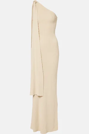 AYA MUSE Dara one-shoulder draped maxi dress