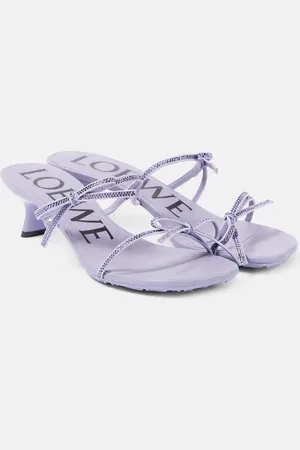 Loewe Petal 45 bow-detail suede sandals