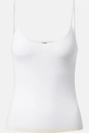 Chloé ChloÃ© Ribbed-knit cotton tank top