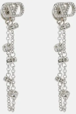 VALENTINO VLogo Signature embellished drop earrings